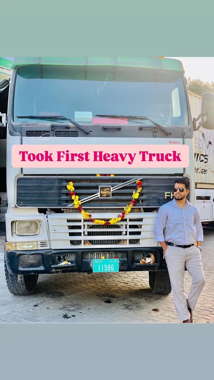 Kiran Wagh with Truck